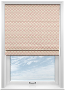 Trellis Prints, Scallop and Bud Rosies Pink - Twist&Fit Roman Blind